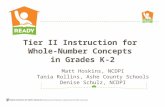 Tier II Instruction for Whole-Number Concepts in Grades K-2 Matt Hoskins, NCDPI Tania Rollins, Ashe County Schools Denise Schulz, NCDPI.