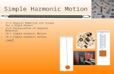 Simple Harmonic Motion 11-5 Angular Momentum and Torque for a Rigid Object 11-6 Conservation of Angular Momentum 14-1 Simple Harmonic Motion 14.2 Simple.