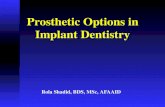 Prosthetic Options in Implant Dentistry Rola Shadid, BDS, MSc, AFAAID.