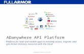 Confidential FullArmor Corp. 2015 Platform for SaaS and mobile apps to remotely access, migrate, and sync Active Directory resources with the cloud ADanywhere.
