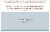 NICOLE GRAHAM POST UNIVERSITY EDU 699 Common Core State Standards & Smarter Balanced Assessment Consortium Parent Training.