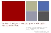+ Academic Program Workshop for Creating an Assessment Plan Facilitated by Pamela Baker, PhD, Director, CET&L Laurah Turner, PhD, Assistant Director, CET&L.