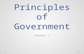 Principles of Government Chapter 1. Government and the State Section 1.
