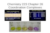 Chemistry 223 Chapter 26 Coordination Complexes. d-block elements a.k.a. transition metals d-block elements are: all metals all have partially filled.