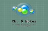 Ch. 9 Notes 8 th Grade Physical Science By Lisa Anglim