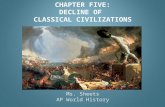 CHAPTER FIVE: DECLINE OF CLASSICAL CIVILIZATIONS Ms. Sheets AP World History.