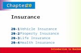 Introduction to Business © Thomson South-Western ChapterChapter Insurance 20-1 20-1Vehicle Insurance 20-2 20-2Property Insurance 20-3 20-3Life Insurance.
