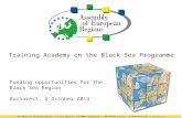Assembly of European Regions ❘ 6 rue Oberlin, F-67000 Strasbourg ❘ 210 Avenue Louise - B-1050 Brussels ❘  Training Academy on the Black.