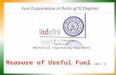 Fuel Evaporation in Ports of SI Engines P M V Subbarao Professor Mechanical Engineering Department Measure of Useful Fuel …..