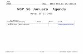 Doc.: IEEE 802.11-14/1561r3 Submission Jan. 2015 Jonathan Segev (Intel)Slide 1 NGP SG January Agenda Date: 15-01-2015 Authors:
