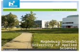 Magdeburg-Stendal University of Applied Sciences Studying in green surroundings .