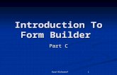 Eyad Alshareef 1 Introduction To Form Builder Part C.
