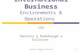 International Business Environments & Operations 15e Daniels ● Radebaugh ● Sullivan Copyright © 2015 Pearson Education, Inc.1-1.