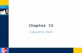 Chapter 15 Liquidity Risk. Overview This chapter explores the problems created by liquidity risk. Liquidity risk is a normal aspect of the everyday management.