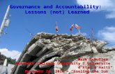 Governance and Accountability: Lessons (not) Learned Mark Schuller Northern Illinois University / Universite d’Etat d’Haiti November 24, 2014 – “Fooling.