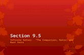 Section 9.5 Infinite Series: “The Comparison, Ratio, and Root Tests”
