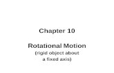 Chapter 10 Rotational Motion (rigid object about a fixed axis)
