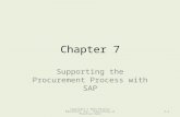 Chapter 7 Supporting the Procurement Process with SAP Copyright © 2013 Pearson Education, Inc. Publishing as Prentice Hall 7-1.