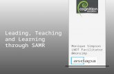 Leading, Teaching and Learning through SAMR Monique Simpson LWDT Facilitator @monsimp.