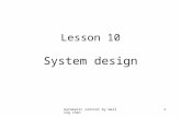 Automatic control by meiling chen1 Lesson 10 System design.