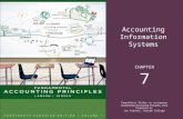 Accounting Information Systems PowerPoint Slides to accompany Fundamental Accounting Principles, 14ce Prepared by Joe Pidutti, Durham College CHAPTER 7.
