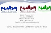 200 1 st Avenue NW Mandan, ND 58554 Phone 701-667-7620 Fax 710-255-7228 Email lcrdc@lewisandclarkrdc.org EDND 2015 Summer Conference June 25, 2015.