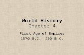 World History Chapter 4 First Age of Empires 1570 B.C.- 200 B.C.