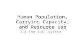 Human Population, Carrying Capacity, and Resource Use 3.4 The Soil System.