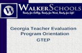 Georgia Teacher Evaluation Program Orientation GTEP.