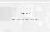 Chapter 9 Motivation and Emotion. Module 9.1: Learning Objectives Overview of Motivation Define motivation Explain the factors that influence one’s motivation.
