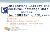 Integrating library and cultural heritage data models: the BIBFRAME - EDM case Sofia Zapounidou 1, Michalis Sfakakis 1, Christos Papatheodorou 1,2 1.Department.