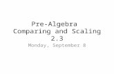 Pre-Algebra Comparing and Scaling 2.3 Monday, September 8.