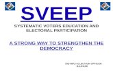 SVEEP SYSTEMATIC VOTERS EDUCATION AND ELECTORAL PARTICIPATION A STRONG WAY TO STRENGTHEN THE DEMOCRACY DISTRICT ELECTION OFFICER RAJOURI.