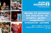 Marco Segone, Director Independent Evaluation Office July 2015 Review of policies and practices to promote gender-responsive evaluation systems.