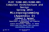 Spr 2015, Mar 13... ELEC 5200-001/6200-001 Lecture 8 1 ELEC 5200-001/6200-001 Computer Architecture and Design Spring 2015 Microprogramming (Appendix D)