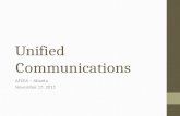 Unified Communications AFCEA – Atlanta November 17, 2011.