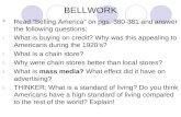 BELLWORK Read “Selling America” on pgs. 380-381 and answer the following questions: 1.What is buying on credit? Why was this appealing to Americans during.