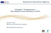 David G. Pina Marie Curie Host-driven Actions David.Pina@ec.europa.eu “People” Programme : The Marie Curie Actions in FP7 Research Executive Agency.