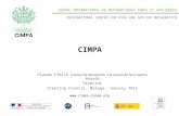 CIMPA CENTRE INTERNATIONAL DE MATHÉMATIQUES PURES ET APPLIQUÉES INTERNATIONAL CENTER FOR PURE AND APPLIED MATHEMATICS  Claude CIBILS.