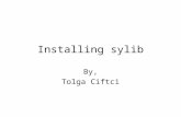 Installing sylib By, Tolga Ciftci. Main Aims Installing the website with the setup file –With SQL Express Server and user instancing.