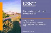Www.cs.kent.ac.uk The nature of our endeavour? Sally Fincher itp Disciplinary Commons Third Meeting: 9th December 2005.