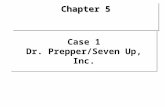 Case 1 Dr. Prepper/Seven Up, Inc. Chapter 5. Background   Kate Cox Brand Manager   2001 began drafting the brand’s annual advertising and promotion.