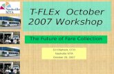 T-FLEx October 2007 Workshop The Future of Fare Collection Ed Oliphant, CFO Nashville MTA October 29, 2007.