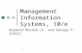 1 Management Information Systems, 10/e Raymond McLeod Jr. and George P. Schell.