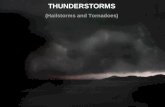 THUNDERSTORMS (Hailstorms and Tornadoes). Thunderstorm Facts and Figures Thunderstorms are narrow, towering storms, 5-14 miles (8 to 22 km) high and only.
