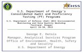 U.S. Department of Energy’s Consolidated Audit and Proficiency Testing (PT) Programs U.S. Department of Defense (DoD) 2015 Environmental Monitoring and.