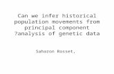 Can we infer historical population movements from principal component analysis of genetic data? Saharon Rosset,