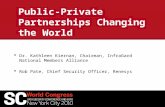 Public-Private Partnerships Changing the World  Dr. Kathleen Kiernan, Chairman, InfraGard National Members Alliance  Rob Pate, Chief Security Officer,