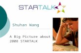 A Big Picture about the 2008 STARTALK Shuhan Wang.