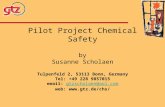 Pilot Project Chemical Safety by Susanne Scholaen Tulpenfeld 2, 53113 Bonn, Germany Tel: +49 228 9857015 email: gtzscholaen@aol.com web: aol.com.